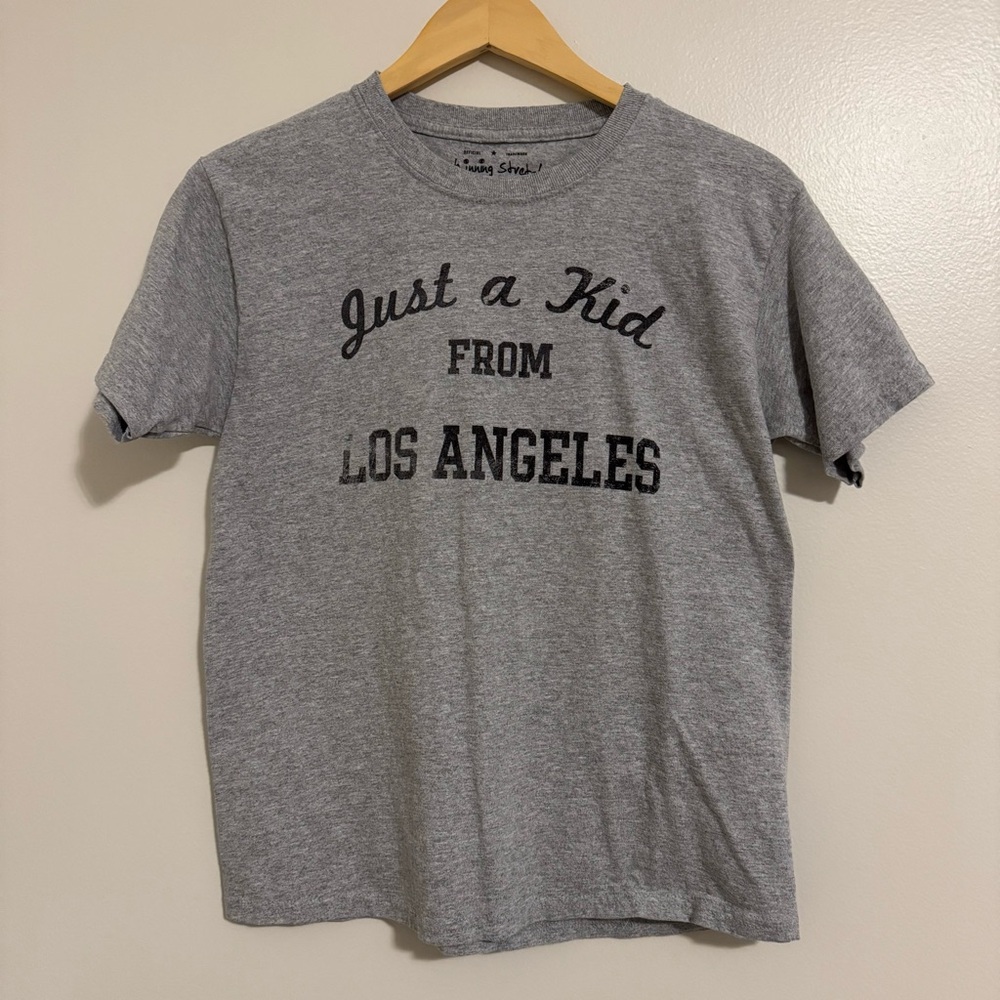 Gray Kids Tee - Just a Kid from Los Angeles